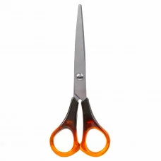 Ножницы STAFF 160 мм, ручки под янтарь, ПВХ чехол с европодвесом, 236937