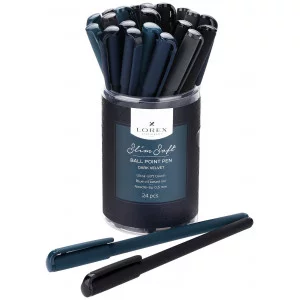 Ручка маслян. LOREX DARK VELVET SLIM SOFT GRIP синий 0,5 мм ассорти кругл. корп. ultra-soft touch грип игольчатый наконечник 220965