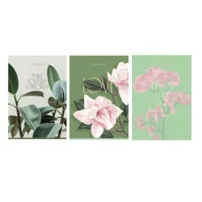 Тетрадь 80л., А4, клетка BG "Flora", матовая ламинация 346561