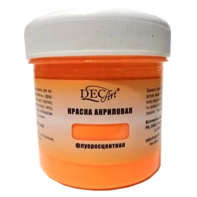 Краска акриловая Экспоприбор, 120 мл.,флуорисцентная Оранжевая 21-100-006