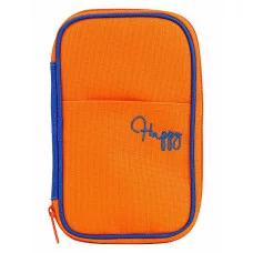Пенал прямоугольный ОРАНЖЕВЫЙ И СИНИЙ, ПЕНАЛ (ПН-6835) с вышивкой