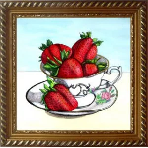 Алмазная живопись Горсть клубники, 25*25 см 324842