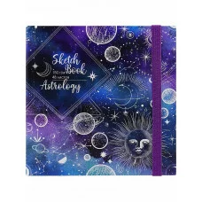 Скетчбук 48л. АСТРОЛОГИЯ 48-0634 7БЦ матовая ламинация ляссе лен резинка 165х165мм