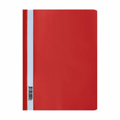 Папка-скоросшиватель пластик. СТАММ А4, 160мкм, красная с прозр. верхом 343190