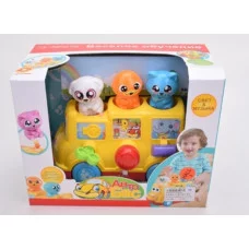 Автобус с животными-пассажирами (заводит, сигналит, тормозит), звук. и свет. эффекты 30*17*23 см. 1858535