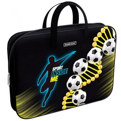 Папка текстильная на молнии ErichKrause с ручками Sport DNA, A4+ 59923