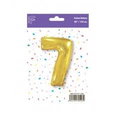 Шар (40\'\'/102 см) Цифра, 7, Золото, 1 шт. в уп. B901767O