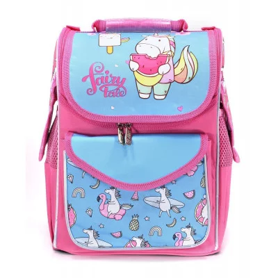 Рюкзак Schoolformat BASIC UNICORN 15 л голуб. 36х26х20 см жестк. каркас 1 секц. молния д/девочек 209972