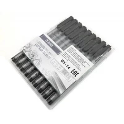 Линеры 9 шт.  BY-14 черные (0.05, 0.1, 0.2, 0.3, 0.4, 0.5, 0.6, 0.8, кисть) STA №8050 310517