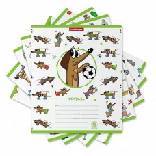 Тетрадь школьная ученическая ErichKrause Busy Dogs 18 листов линейка 54192