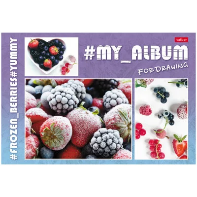Альбом для рисования 24л А4 на скрепке Hatber Ягодки Хатбер 280312