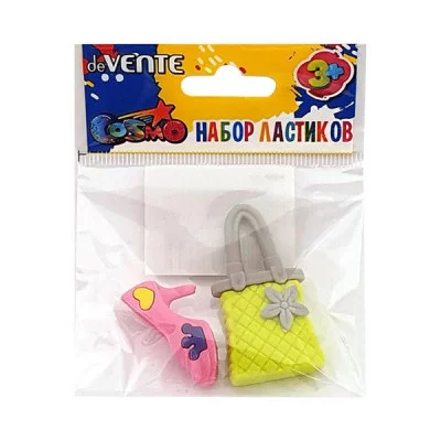 Ластик "Fashion" 02шт/уп синтет фигурный ассорти DEVENTE 8030912