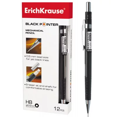 Карандаш механический ErichKrause Black Pointer 0.5 мм, НВ  22005
