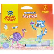 Набор цветного мела Мульти-Пульти "Енот в Австралии", 9цв. 243130