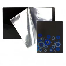 Папка с 20 вкладышами, А4, 236х310х12мм, 500 мкм, Sahand, пластик, вкладыши 30 мкм, карман для визитки, черный матовый BC272