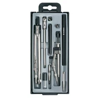 Готовальня Globus "Technica", 10 предметов, циркуль 125мм, пластиковый футляр 117950