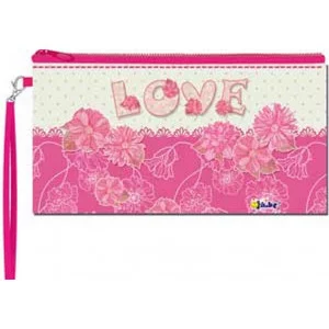ПМП 19-20 Lace love-пенал мягкий с ручкой на карабине, ткань подкладкой