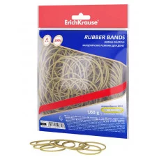 Канцелярские резинки для денег ErichKrause диаметр 60 мм/длина 100 мм, натур.цвет  59839
