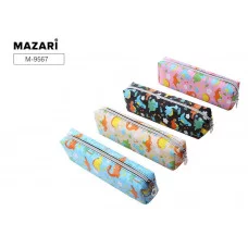 Пенал-косметичка DINOSAUR, 21.5х6х4.5 см, на молнии, ПВХ, ассорти 3 цвета, ОПП-упаковка M-9567