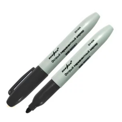 Маркер-перманент "Darvish" черный толстый 3мм DV-424-02