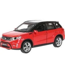 Машина металл SUZUKI VITARA 12 см двери багаж инерц красн с черным Технопарк 303050
