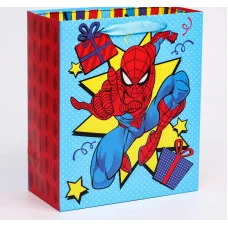 Пакет ламинат вертикальный "С Днем Рождения!", Человек-паук, 23х27х11,5 см 4628815