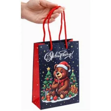 Dream cards Пакет подарочный с мат.лам. 14х20х6,5 см (MS) Медведь 190г (собс. разр.) ППК-2286