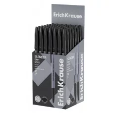 Ручка шариковая ErichKrause Slender Stick Grey 0.7, Super Glide Technology, цвет чернил чёрный  63086