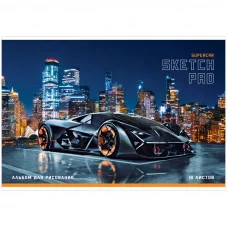 Альбом для рисования 16л А4 на скрепке ArtSpace Авто Super car in the city 311488