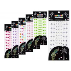 Декор Стразы самоклеющиеся MAZARI "Круг+квадрат" 156шт акрил ассорти M-8710 189450