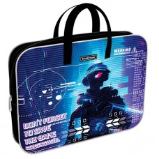 Папка текстильная на молнии ErichKrause с ручками Cyber Game, A4+ 60240