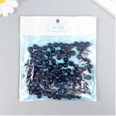 Бусины для творчества дерево "Синий" d-0,8 см, набор 20 гр    7829691