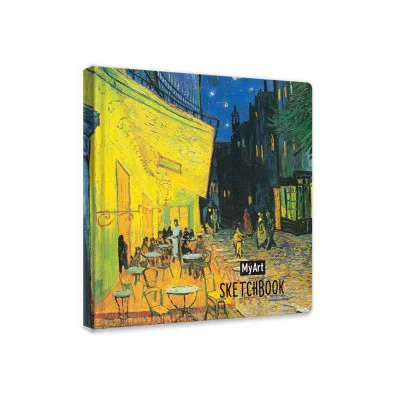 MyArt. КВАДРАТНЫЙ СКЕТЧБУК. Винсент Ван Гог. Ночная терраса кафе 467-0-159-16283-4