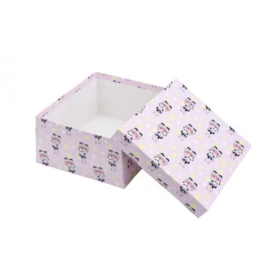 Коробка квадратная подарочная 1 шт Аниме девочка и панда 15,5 х 15,5 х 9 см РазборПП-4502