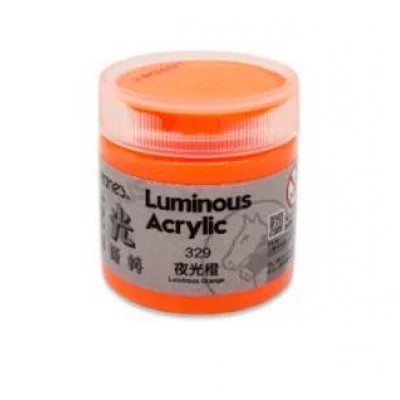 Краска акриловая 50 мл. DJ-368 Люминисцентная "Оранжевая" в баночке №329 Maries 332988