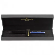 Ручка подарочная шариковая PIERRE CARDIN Gamme, корпус черный/синий, алюминий, хром, синяя, PC0891BP