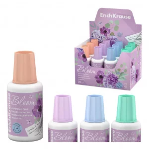 Корректирующая жидкость с кисточкой ErichKrause Pastel Bloom, 20г, ассорти 61927