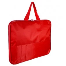 Папка менеджера с карманом  КРАСНАЯ (МП-1838) ткань, 360х270мм МП-1838