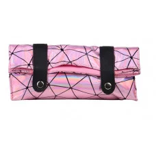 Пенал ПАУТИНКА ПЕРЛАМУТР  (ПН-6664) ткань ПВХ, 2 кнопки