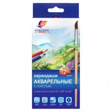 Карандаши акварельные 12цв "Классика цвета" +кисть карт упак е/п ЛУЧ 32С 2090-08 098085
