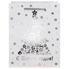 Dream Cards Пакет подароч.с мат.лам.и тис.фол.18x23x10см(M)Новогоднее сияние,190г(собс.раз) ПКП-6648