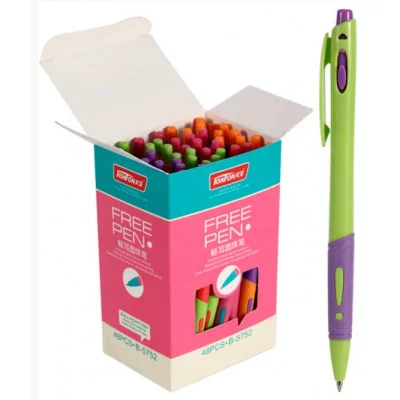 Ручка Tenfon автоматическая DI-431 (син) 0,7мм, круглый корпус, ассорти B-5752 332402