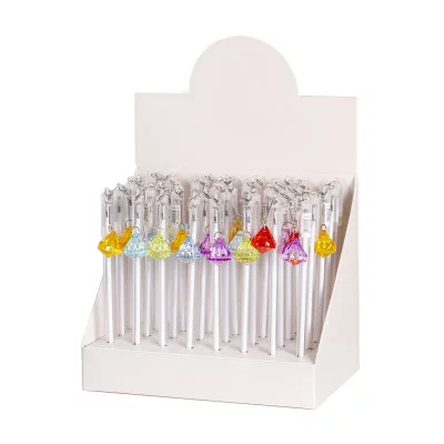 Ручка шариковая, Alingar "Самоцветы", синяя, 0,7 мм, прозрачный пластиковый корпус AL7823