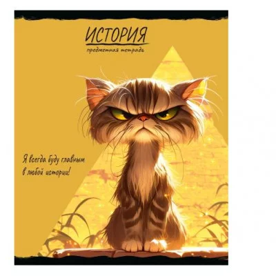 Тетрадь КЛЕТКА 48л. ИСТОРИЯ «ПРО ХВОСТ» (48-2479) стандарт, тиснение холст 48-2479