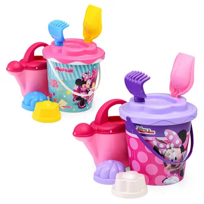 Набор Disney «Минни» №12: ведро с наклейкой, ситечко "Солнышко", лопатка №5, грабельки №5, 2 формочки, лейка №10 65711