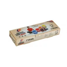 Гуашь 12цв по 20мл "Школа творчества" карт упак ЛУЧ 29С 1753-08 163626