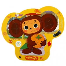 Союзмультфильм. Чебурашка. Фигурный пазл в рамке. 15 деталей. 250х215х5 мм. Умные игры. 354749