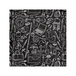 Упаковочная бумага Мужские хобби (1л в рулоне, 70*100см) УБ-1784