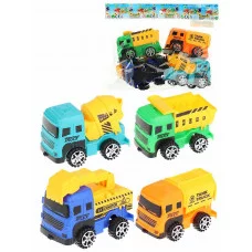 Машинка "Строительная техника" 4 шт. в наборе, микс, 24,5х5,5х17см, в пакете (Арт. 2443289)