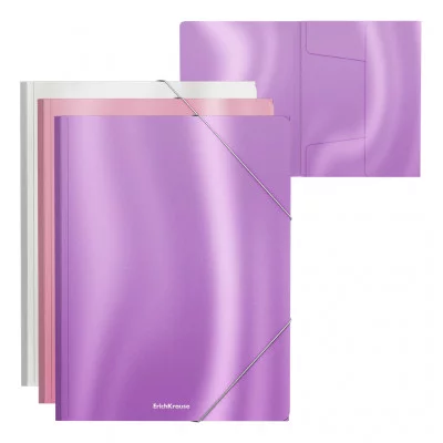 Папка на резинках пластиковая ErichKrause Glossy Candy, A4, ассорти 1шт 55074
